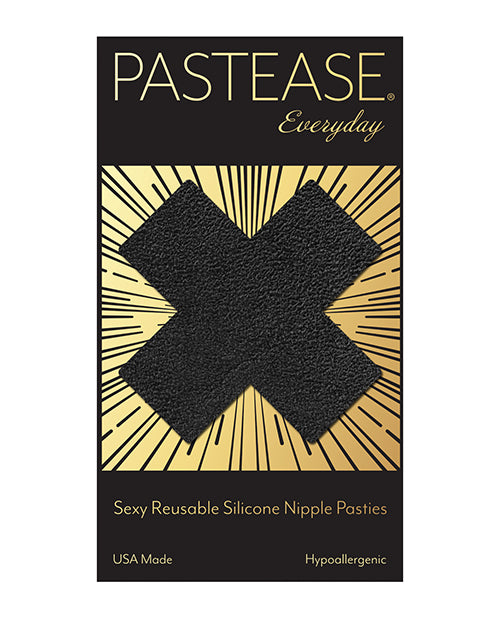 Shop for the Pastease Reusable Luxury Suede Cross - Black O/S at My Ruby Lips