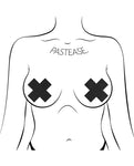 Pastease 可重複使用的豪華麂皮十字架 - 黑色 O/S
