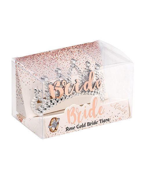 Rose Gold Bride Tiara - Exquisite Elegance Product Image.