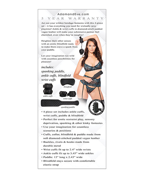 Juego de bondage de 4 piezas Fetish Dreams de Adam & Eve Product Image.