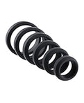 Adam & Eve Black Silicone Penis Ring Set - Ultimate Pleasure Unleashed