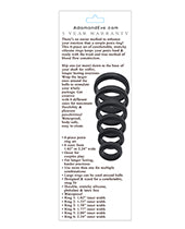 Adam & Eve Black Silicone Penis Ring Set - Ultimate Pleasure Unleashed Product Image.