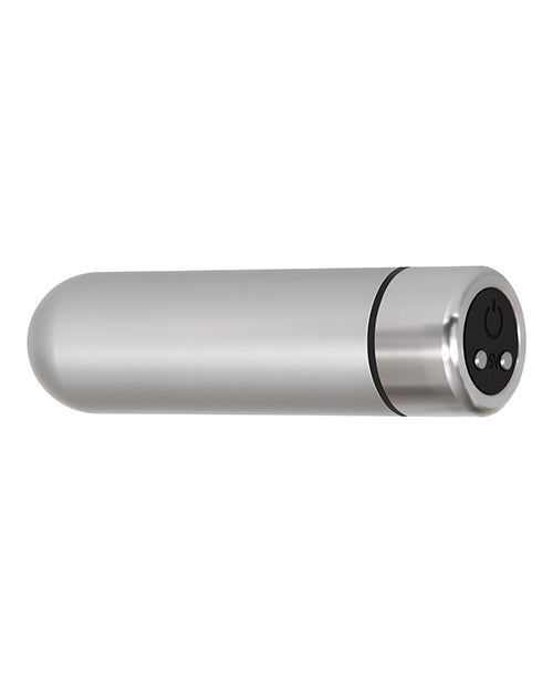 Adam & Eve 9-Speed Silver Metal Bullet Vibrator Product Image.