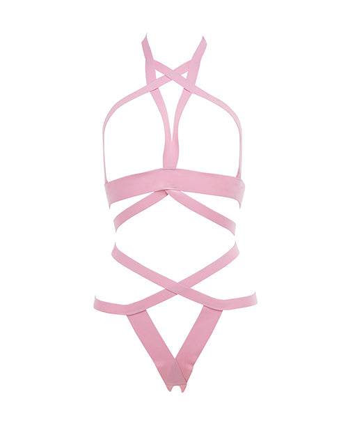 Kitten It's Complicated Seductive Strappy Bra & Panty Set Product Image.