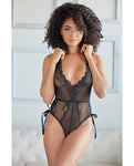 Belle Lace & Mesh Tie Up Romper