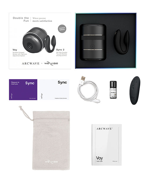 Arcwave Voy y We-Vibe Sync 2: pareja de máximo placer Product Image.