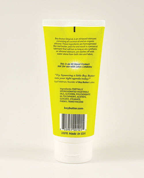 Boy Butter Original 6 oz Coconut Oil Lube Tube Product Image.