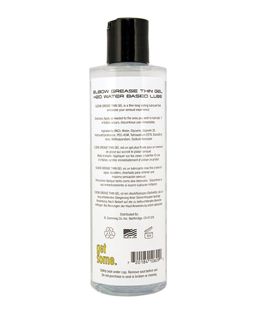 Elbow Grease H2o Thin Gel - Silky-Smooth Lubrication Product Image.