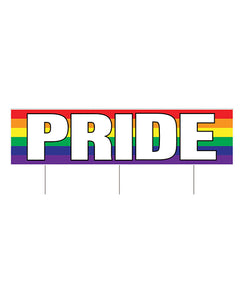 Plastic Jumbo Pride Yard Sign from Beistle: Celebrate Your Pride Boldly
