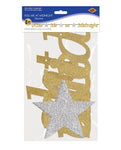 Beistle Glittery Midnight Kiss Streamer - A Dazzling Gold/Silver Elegance for New Year's Eve