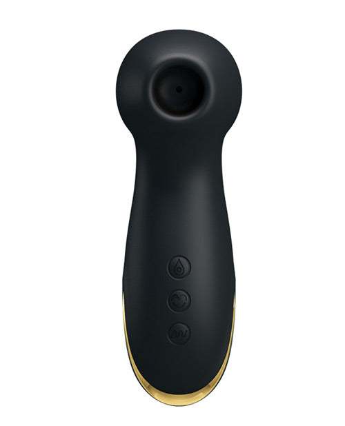 Pretty Love Hammer Sucking & Vibrating - Black & Gold Sensory Pleasure Device Product Image.