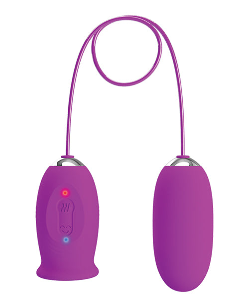 Pretty Love Daisy Silicone Licker Plus Egg - Fucsia: Vibrador de Doble Estimulación Product Image.
