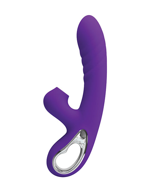 Pretty Love Jersey Sucking & Vibrating Rabbit - Purple Product Image.
