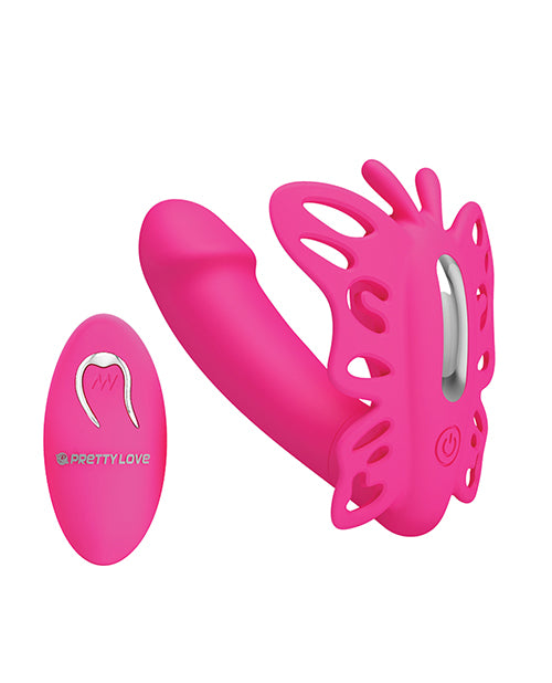 Vibrador de mariposa portátil con motor dual Katherine de Pretty Love Product Image.