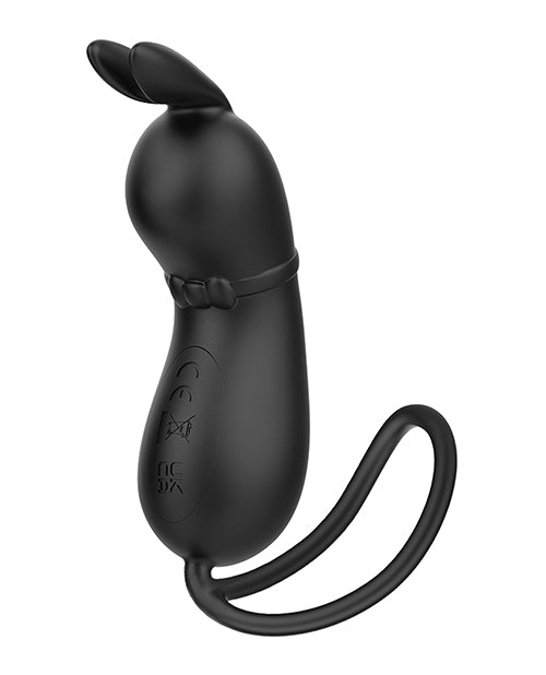 Pretty Love Rosalie Tethered Clit Stim - Black: Elegant Pleasure Accelerator Product Image.