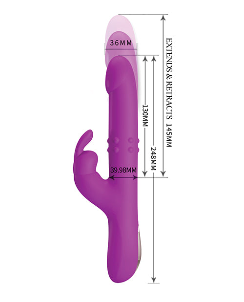 Experimente el máximo placer con el conejo empujador Pretty Love Reese en fucsia Product Image.