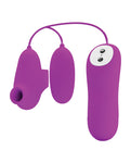 Pretty Love Dual Stimulation Suction & Vibro Bullets - Fuchsia: Ultimate Pleasure Combo