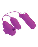 Pretty Love Dual Stimulation Suction & Vibro Bullets - Fuchsia: Ultimate Pleasure Combo