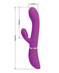 Pretty Love Side to Side Moving Rabbit Clitoris Vibrator in Fuchsia