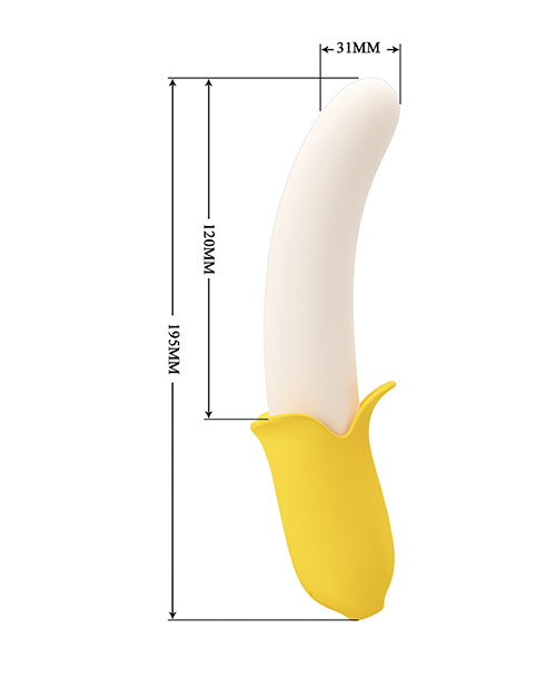 Vibrador de empuje Banana Geek de Pretty Love - Amarillo Product Image.
