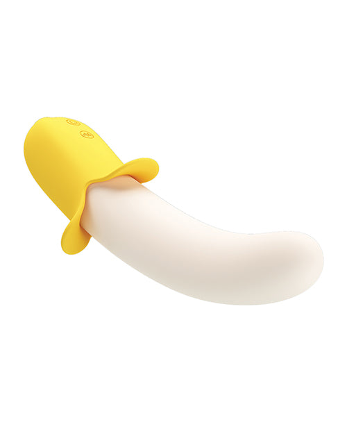 Pretty Love Banana Geek Thrusting Vibrator - Yellow Product Image.