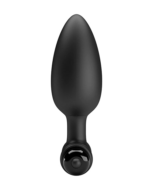 Pretty Love Vibra Butt Plug II - Black Product Image.