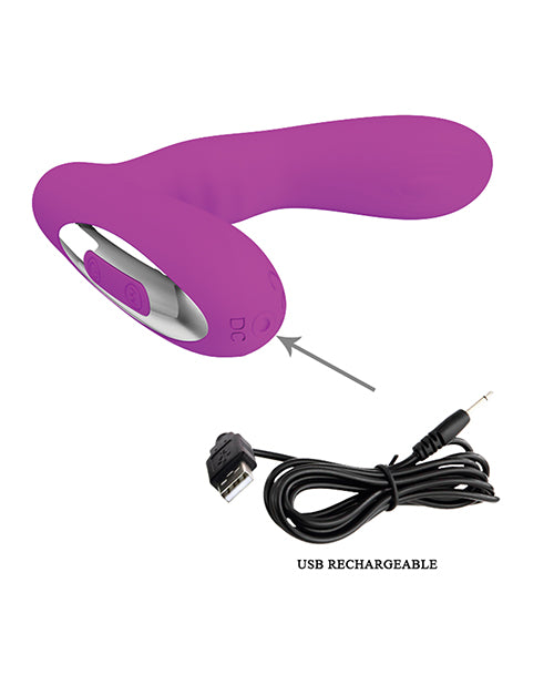 Pretty Love Piper Double Pulsation Vibe - Fuchsia Product Image.