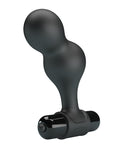 Mr. Play Silicone Anal Vibro Plug - Black: 10 Vibration Modes