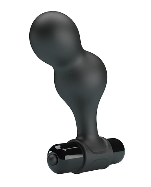 Mr. Play Silicone Anal Vibro Plug - Black: 10 Vibration Modes Product Image.
