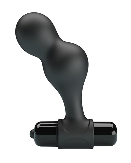 Mr. Play Silicone Anal Vibro Plug - Black: 10 Vibration Modes Product Image.
