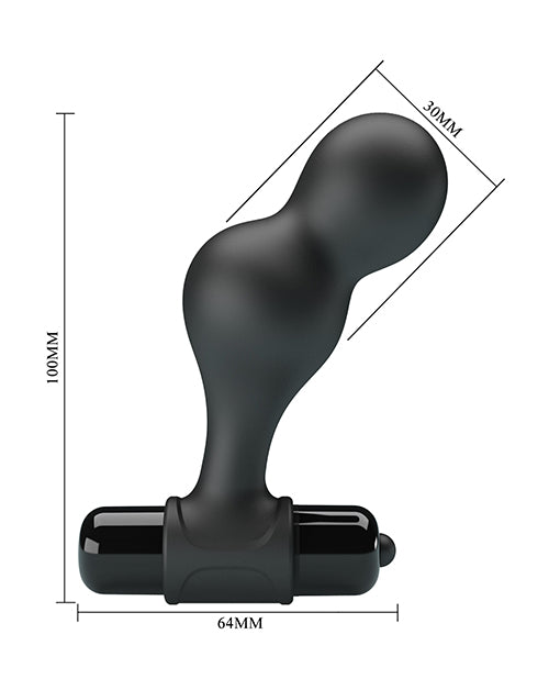 Mr. Play Vibrador Anal de Silicona - Negro: 10 Modos de Vibración Product Image.