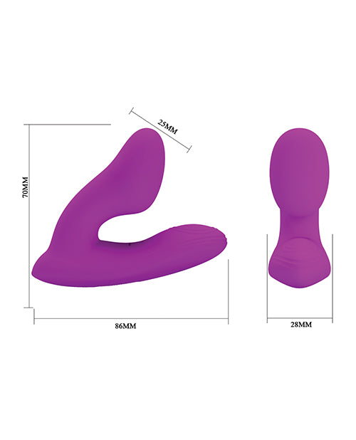 Pretty Love Melvin Dual Stimulator in Fuchsia Product Image.