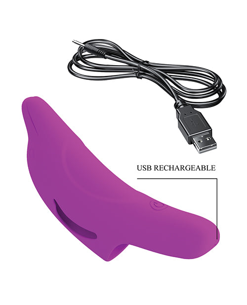 Pretty Love Delphini 海豚 Honey Finger Vibe - 紫紅色 Product Image.