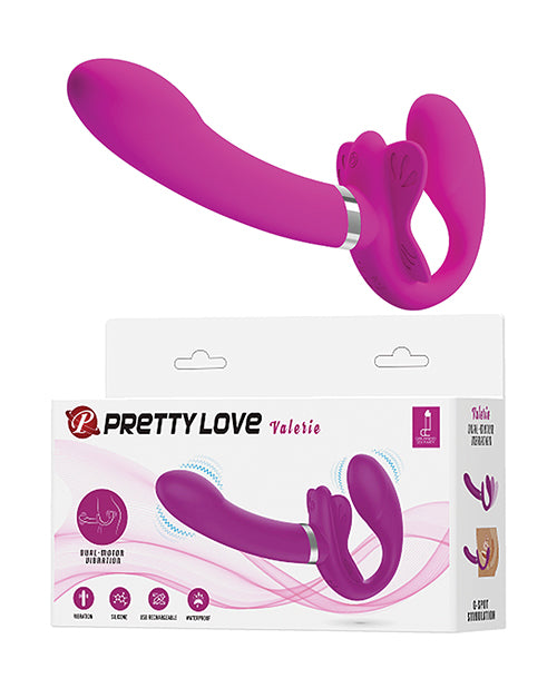 Pretty Love Valerie Strapless Strap On - Fuchsia Product Image.