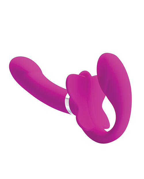 Pretty Love Valerie Strapless Strap On - Fuchsia Product Image.