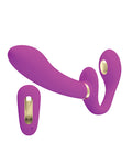 Pretty Love Thunderbird Electrostim Strapless Strap On in Fuchsia