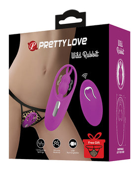 Braguita Vibrante Conejo Salvaje de Pretty Love con braguita gratis - Fucsia - Featured Product Image
