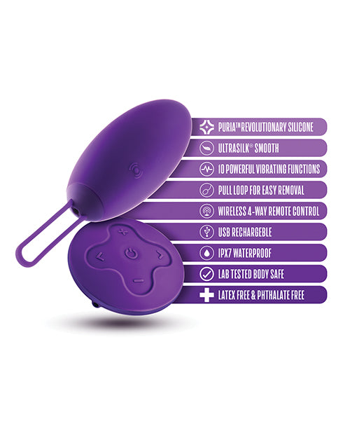 Blush Wellness Imara 帶遙控振動蛋 - 紫色 Product Image.