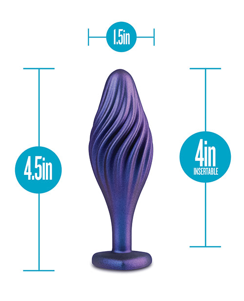 Sapphire Swirling Bling Anal Plug: Elegance Meets Sensation Product Image.