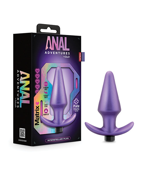 Blush Anal Adventures Matrix Interstellar Plug - Astro Violet：強烈震動帶來星際快感 Product Image.