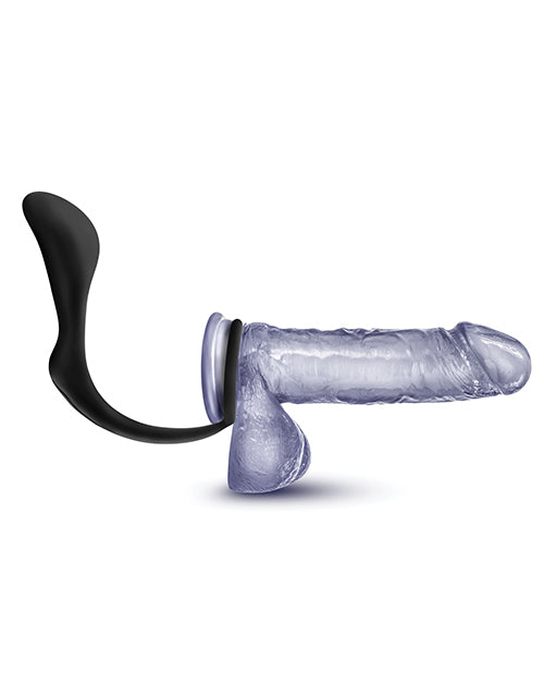 Anal Adventures Dual Stimulation Cock Ring Plug 🖤 Product Image.