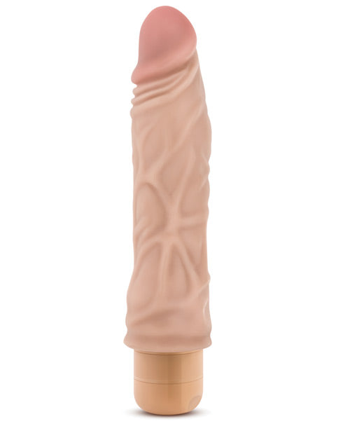 Blush Dr. Skin Vibe #10: Realistic & Powerful Beige Vibrating Dong Product Image.