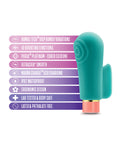 Blush Aria Sensual AF Teal Vibrator: 10 Functions, Waterproof, Curved Tip