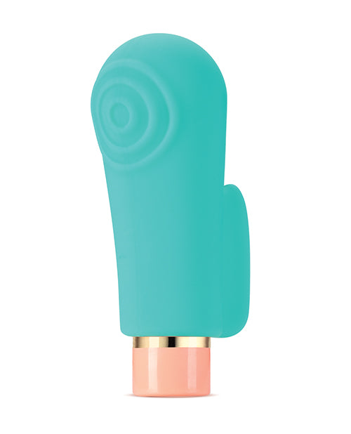 Blush Aria Sensual AF Teal Vibrador: 10 Funciones, Resistente al agua, Punta Curva Product Image.