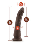 Blush Dr. Skin Plus 7" Chocolate Posable Dildo