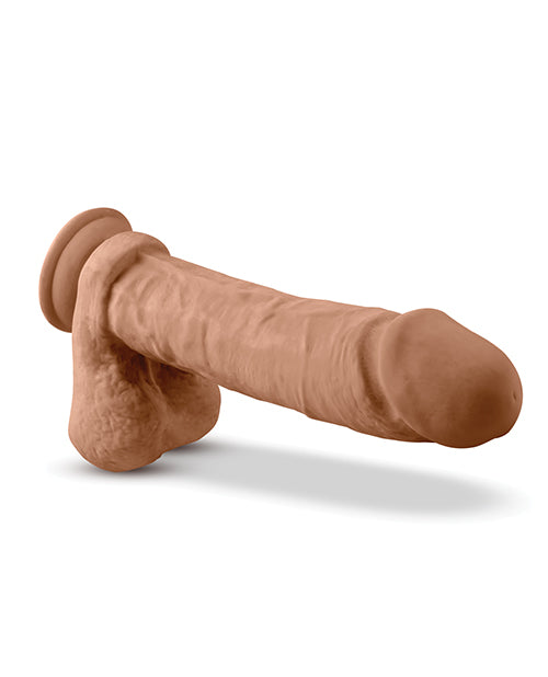 Dr. Skin Silicone Dr. Julian 9" Dildo w/Balls - Mocha Product Image.