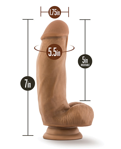 Dr. Skin 7" Silicone Dildo with Balls Product Image.
