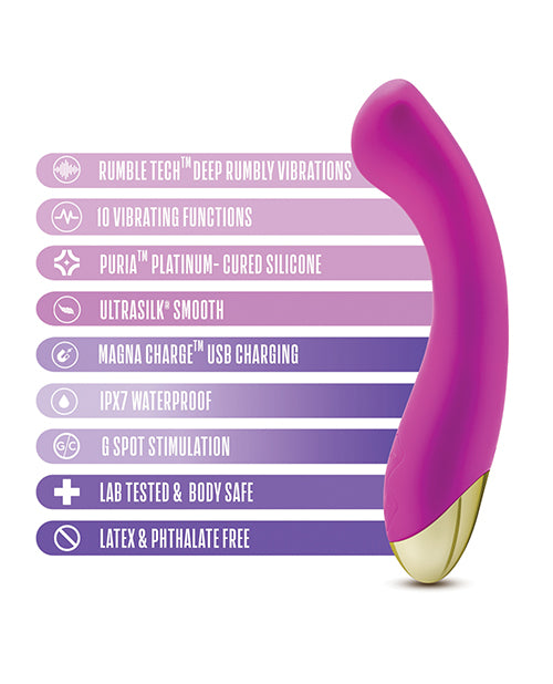 Blush Aria Bangin' AF - Púrpura: Vibrador de Punto G de Lujo Product Image.