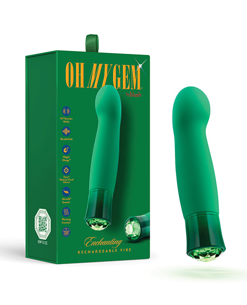 Oh My Gem Enchanting Emerald G-Spot Vibrator Product Image.