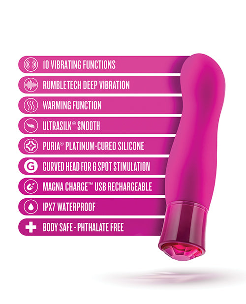 Exclusive Tourmaline Vibrator: Dual Stimulation & Warming Luxury Product Image.